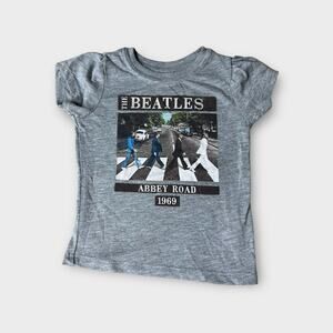 The Beatles Gray baby girls puff sleeve T-Shirt 24 months